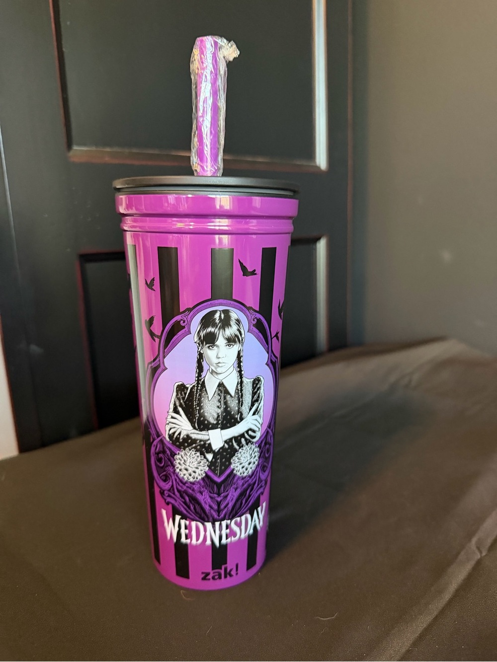“Wednesday” 23 oz Purple Stainless Steel Travel Tumbler - NWT - Picture 2 of 4